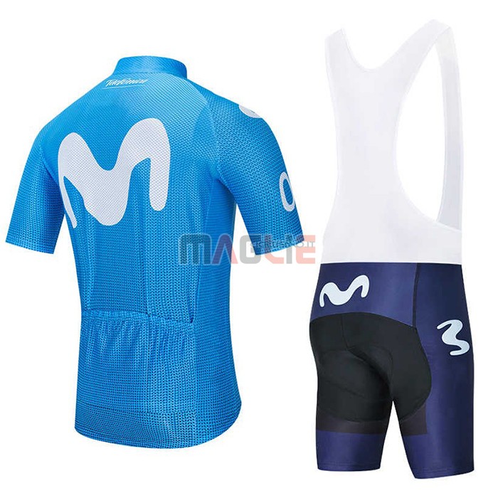 Maglia Movistar Manica Corta 2020 Blu